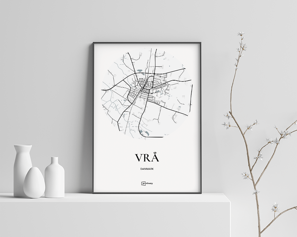 Vrå Plakaten Rundt Kort Hvid 70 100 Cm B1