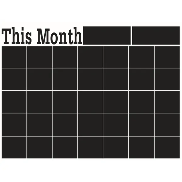 Wallsticker Tavle Til Kridt This Monthâ Kalender 58x43cm