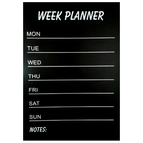 Wallsticker Tavle Weekplanner Til Kridt Inkl Kridt 60x45cm