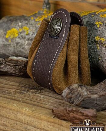 Wanderer Pouch Big  Splitleather  Brown Rawblade One Size Live Rollespils Pung