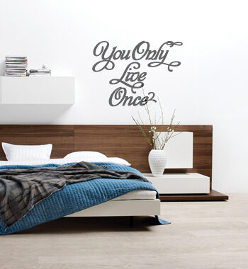 You Only Live Once Wallsticker Af Alan Smithee  57x43 Cm