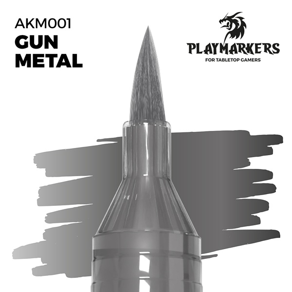 Ak Interactive Playmarkers: Gun Metal Paint Marker Malingstusch