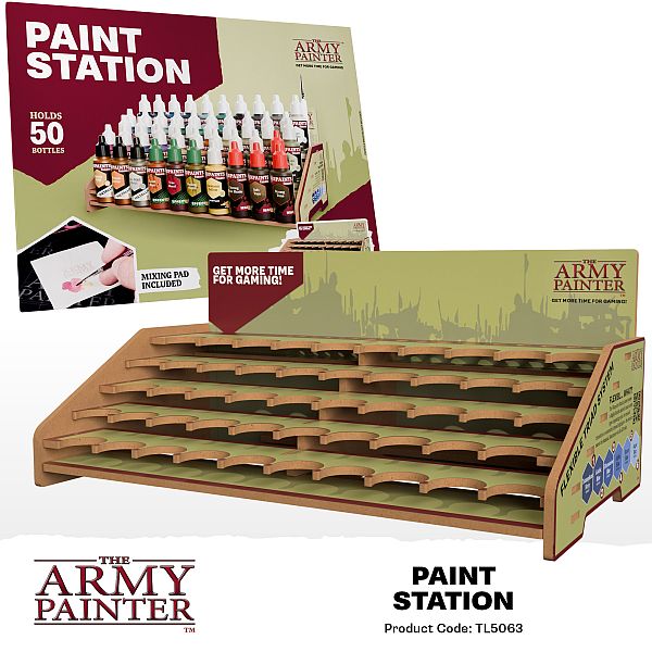 Army Painter Paint Station Holder 50 Dropper Bottles Tl5063