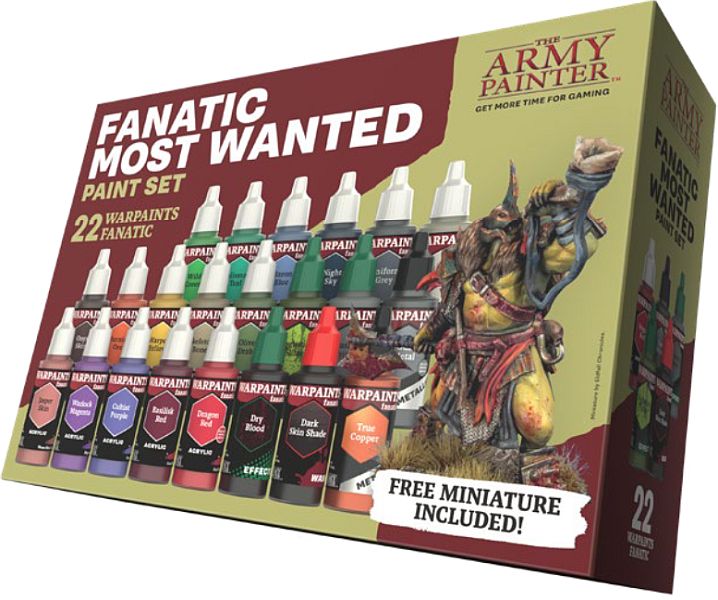 Army Painter Warpaints Fanatic Most Wanted Paint Set Wp8071