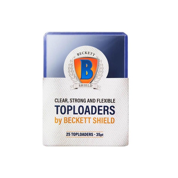 Beckett Shield Card Sleeves  Toploader : Clear Regular  35pt  Box  25 Stk  Plastik Deck Protector Til Kort   Lommer