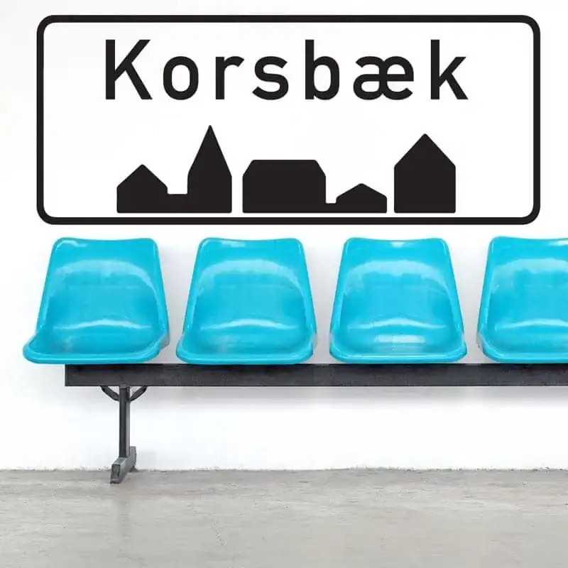 Byskilt Med Egen By Wallsticker