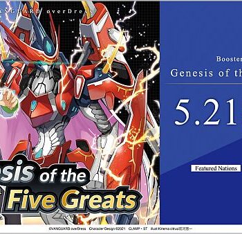Cardfight  Vanguard Ccg   Overdress Set 01: Genesis Of The Five Greats Booster Pack Engelsk