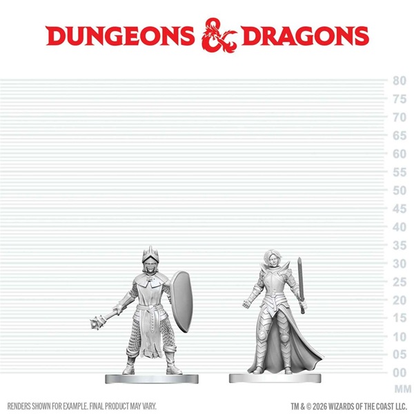 Dungeons Dragons Nolzur Apos Marvelous Miniatures: Black Gauntlet Zhentilar Paladin Of Bane Wzk90892