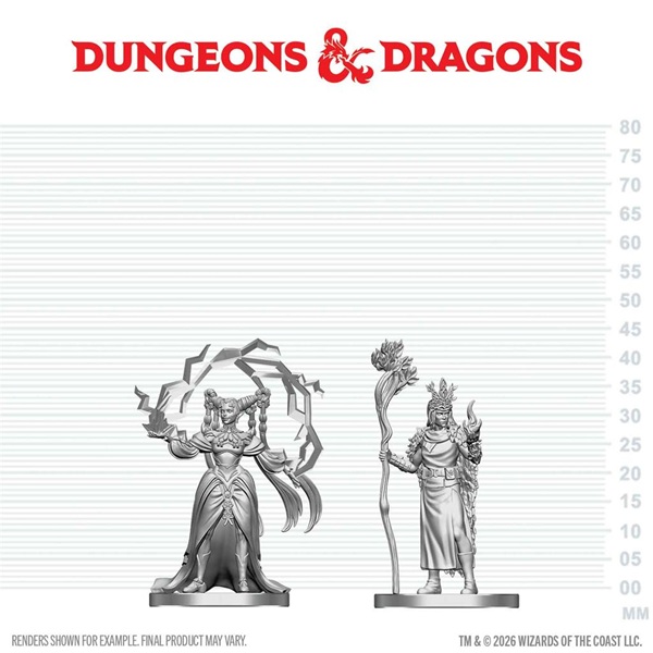 Dungeons Dragons Nolzur Apos Marvelous Miniatures: Human Druid Elf Sorcerer Wzk90886