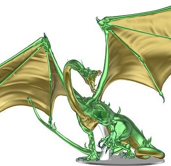 Fantasy Miniatures Icons Of The Realms: Adult Emerald Dragon
