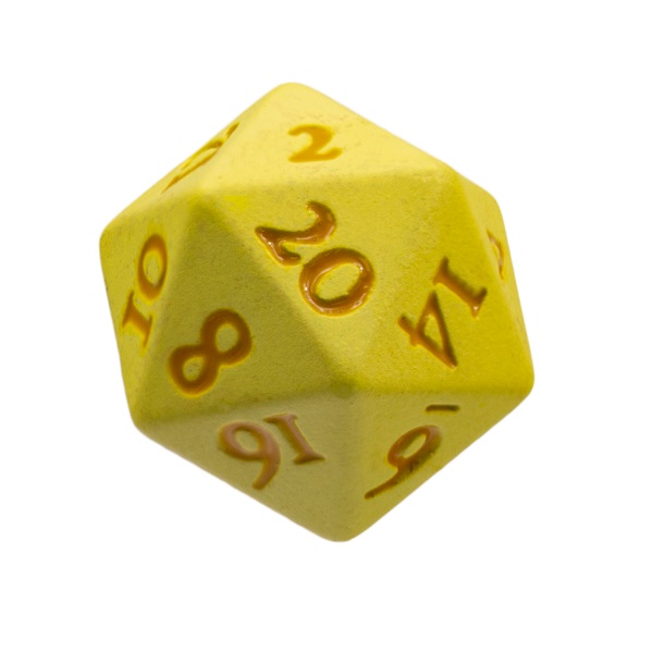 Dice 20 Sidede D20 Terninger Heavy Metal: Vivid Yellow Ultra Pro 15941