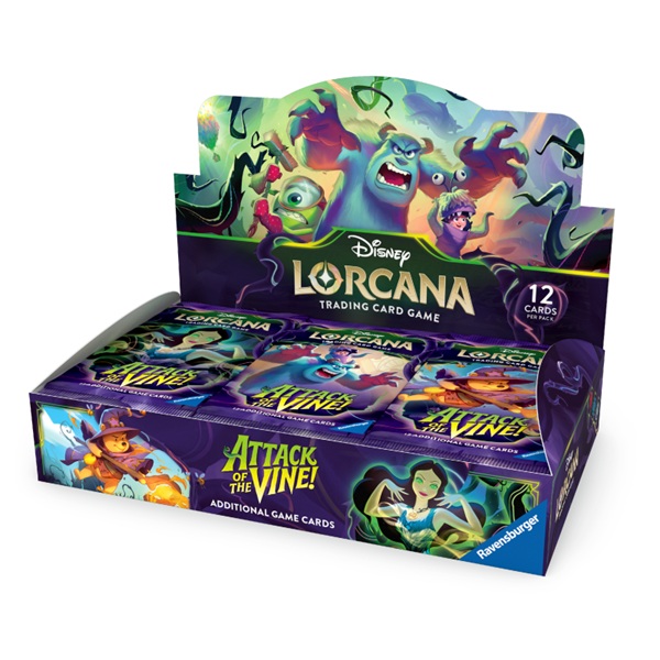 Disney Lorcana Tcg: Set 13 Attack Of The Vine Booster Display Box Med 24 Pakker