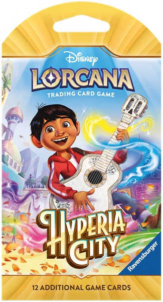 Disney Lorcana Tcg: Set 14 Hyperia City Sleeved Booster Pack
