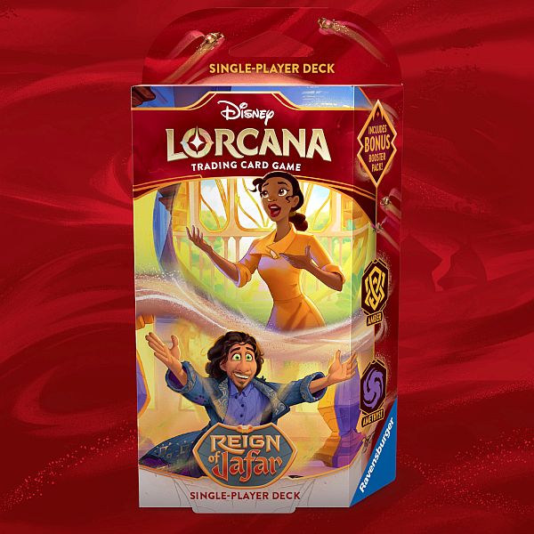 Disney Lorcana Tcg: Set Reign Of Jafar Single-player Starter Deck: Amber Amethyst Tiana Bruno