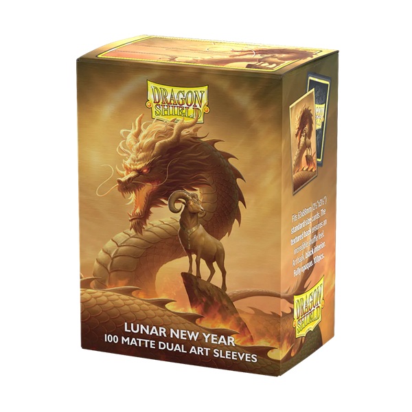 Dragon Shield Deck Protectors Matte Dual Art Sleeves: Fire Goat 2027 100 Lommer Dragonshield Sleeves At-12194