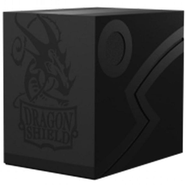 Dragon Shield Double Shell Deck Box Shadow Black Black Plads Til 150 Kort Lommer Dragonshield At-30624