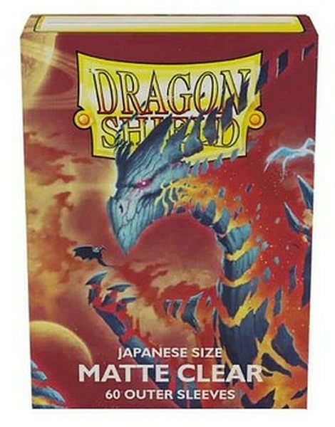 Dragon Shield Small Japanese Size Deck Protectors Matte Clear Gennemsigtig 60 Lommer Dragonshield Yugioh Sleeve Outer Covers