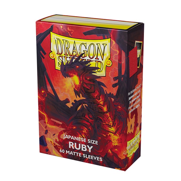 Dragon Shield Small Japanese Size Deck Protectors Matte: Ruby 60 Lommer Dragonshield Sleeves At-11137