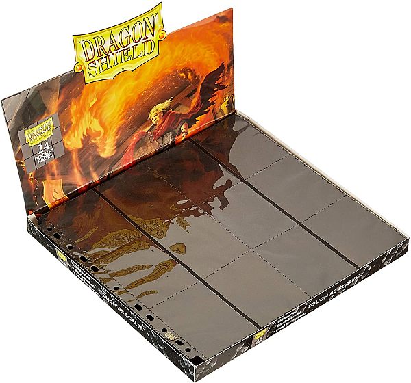 Dragon Shield 24-pocket Pages Mappelommer 11 Huller Side-loading Black Sort 50