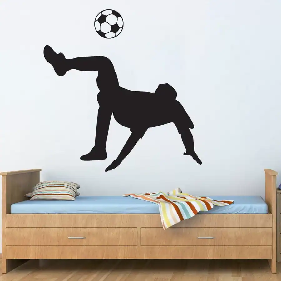 Fodboldspiller Laver Saksespark Wallsticker