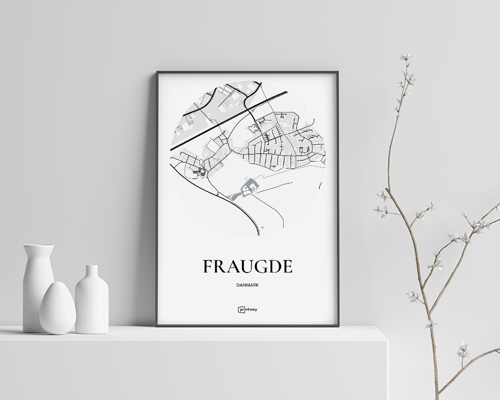 Fraugde Plakaten Rundt Kort Hvid 70 100 Cm  B1