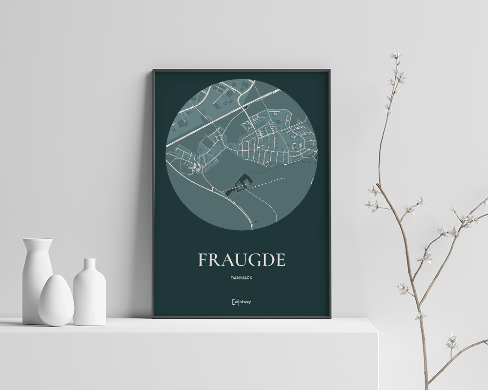 Fraugde Plakaten Rundt Kort Skovgrøn 70 100 Cm  B1