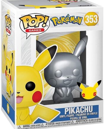 Funko Pop: Pokemon Pikachu  Silver Chrome  Figure 9cm