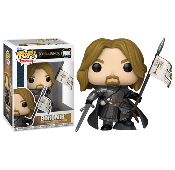 Funko Pop: The Lord Of The Rings Boromir With Gondor Flag 1986 Vinyl Figure 9cm