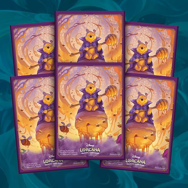 65 Lommer Disney Lorcana Tcg: Set Azurite Sea: Winnie The Pooh Hunny Wizard Deck Protector Sleeves