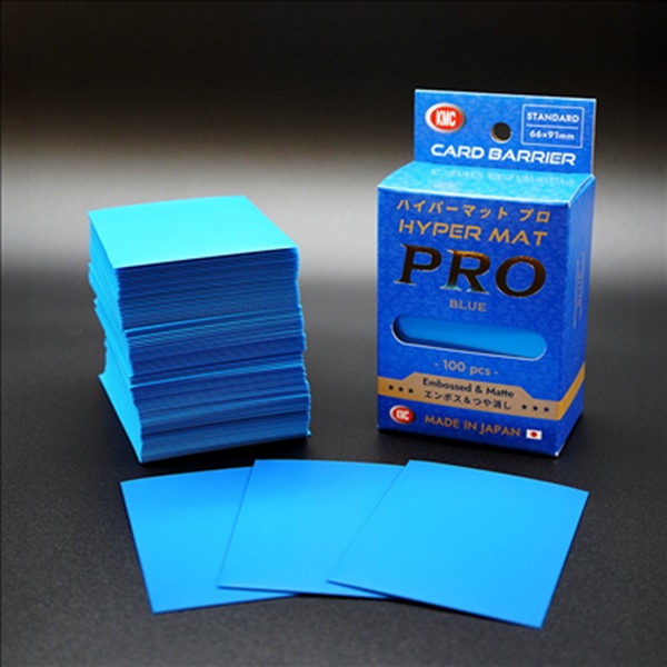 100 Lommer Kmc Hyper Mat Pro: Blue Standard Sleeves 66x91mm
