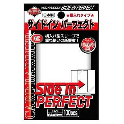 100 Lommer Kmc Perfect Fit Sideloading Gennemsigtige Dobbelt Beskyttelse Perfect Size Card Barrier Sleeves 64x89mm