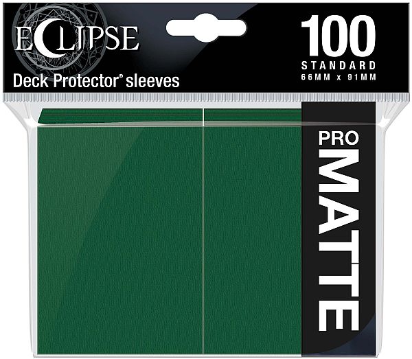 100 Lommer Ultra Pro Eclipse 2020 : Forest Green Grøn Top Kvalitet Pro-matte Non-glare Professional Sleeves 15617