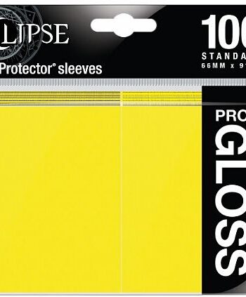 100 Lommer  Ultra Pro Eclipse Gloss: Lemon Yellow  Gul   Top Kvalitet  Professional Sleeves  15608