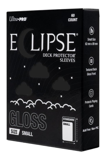 60 Lommer Ultra Pro Eclipse Gloss Small 2026 : Jet Black Sort Top Kvalitet Professional Sleeves 16710