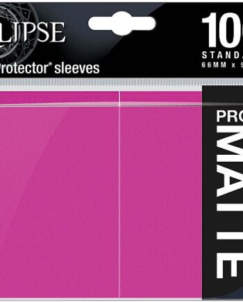 100 Lommer  Ultra Pro Eclipse  2021 : Hot Pink  Lyserød   Top Kvalitet  Pro-matte Non-glare Professional Sleeves  15621
