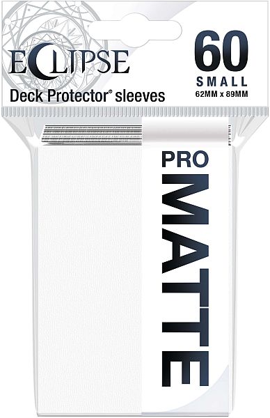 60 Lommer Ultra Pro Eclipse Small 2021 : Arctic White Hvid Top Kvalitet Pro-matte Non-glare Professional Sleeves 15636