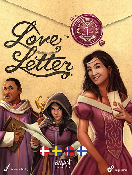 Love Letter Dansk Bluffing Card Game - Players