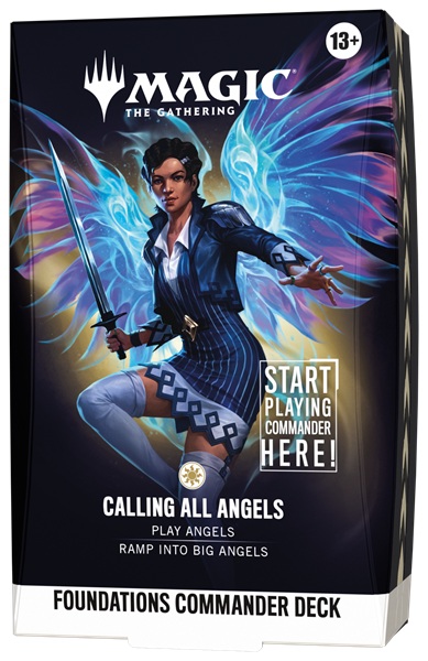 Magic: The Gathering Foundations Starter Commander Edh Multiplayer Magic Deck: V1 Calling All Angels 100 Kort