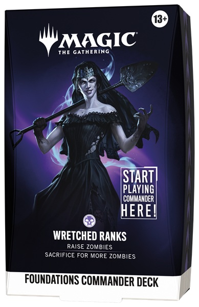 Magic: The Gathering Foundations Starter Commander Edh Multiplayer Magic Deck: V3 Wretched Ranks 100 Kort
