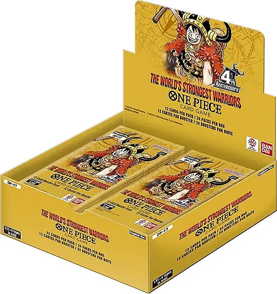 One Piece Card Game: Op17: The World Apos Strongest Warriors Booster Display Box Med 24 Pakker