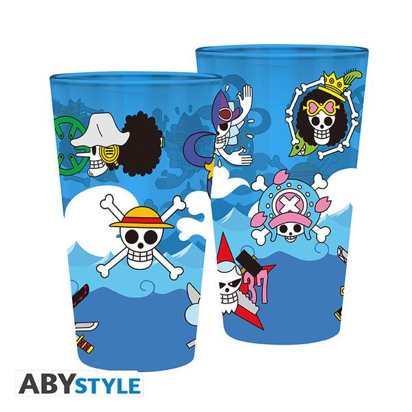 One Piece Skulls Large Glass 400ml