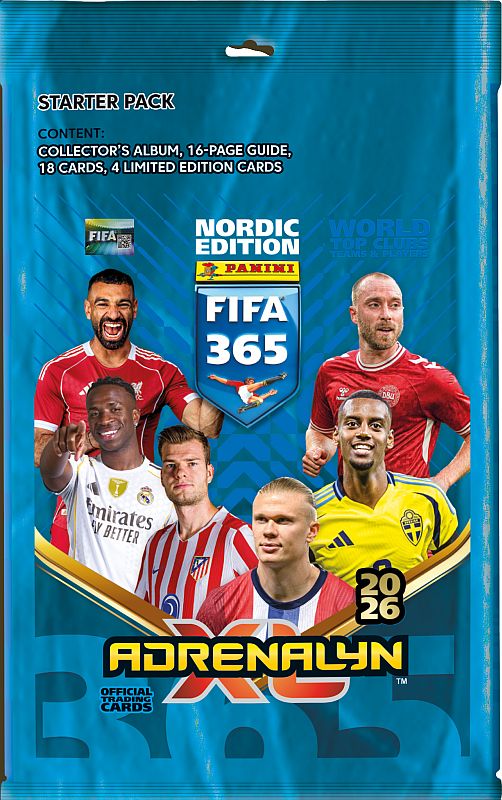 Panini Adrenalyn : Fifa 365 2026 Nordic Edition Starters 195 166 Mappe Guide Boosters Limited-kort