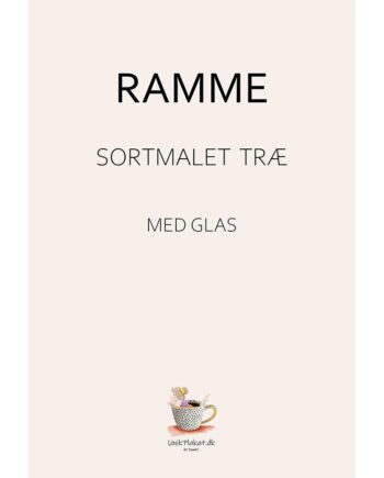 Plakatramme Sortmalet Kvalitetsramme Med ægte Glas Af Træ