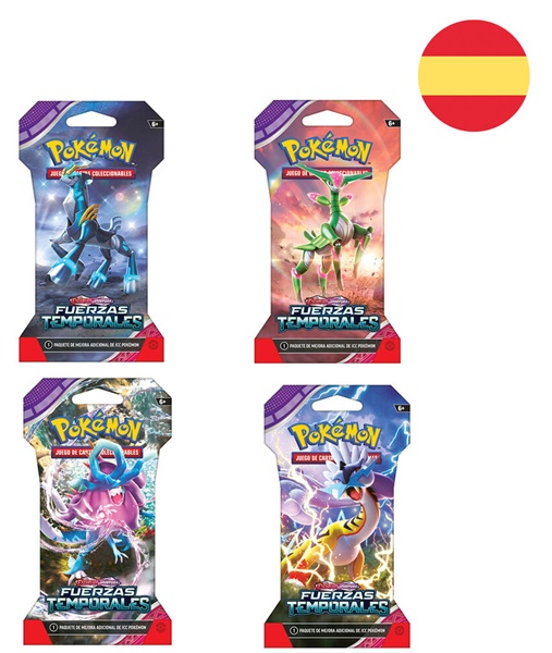 Pokemon Booster Pakke Spansk Spanish Sv05 Scarlet Violet: Temporal Forces Sleeved Booster Pack Quot Cardboard Pap Blister Quot
