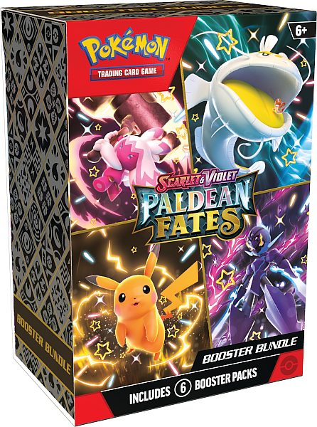 Pokemon Booster Pakke Sv04 Scarlet Violet: Paldean Fates Booster Pack Bundle Box Med Boosters