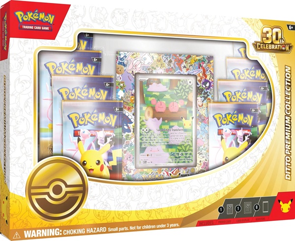 Pokemon Ex Box: Mega Evolution: 30th Celebration Ditto Premium Collection Boosters