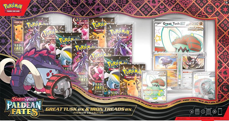 Pokemon Great Tusk Ex Iron Treads Ex Premium Collection