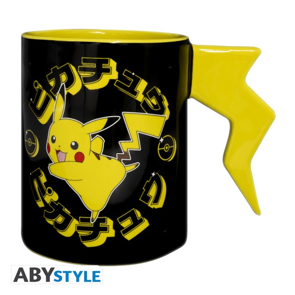 Pokemon Pikachu Lightning 3d Handle Mug Krus 460ml