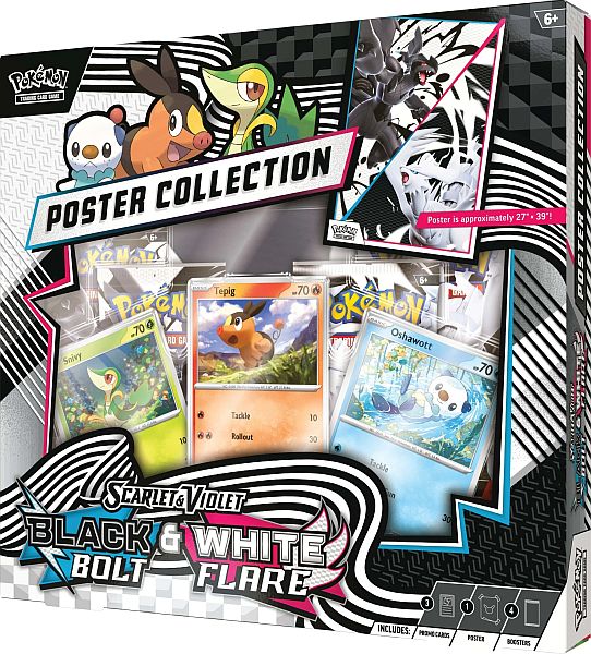 Pokemon Scarlet Violet: Black Bolt White Flare Unova Poster Collection Box Boosters Plakat