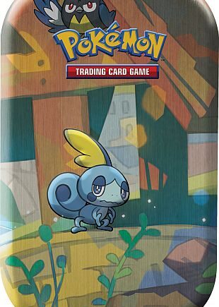 Pokemon Tin Kasse 2020 Spring Galar Pals Mini Tin: Sobble   Rookidee    Boosters  Billedkort   Mønt